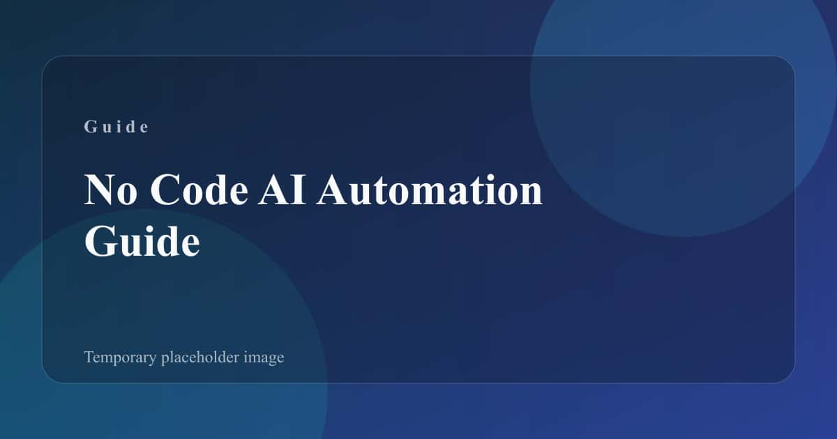 No-code automation builder with AI step highlighted