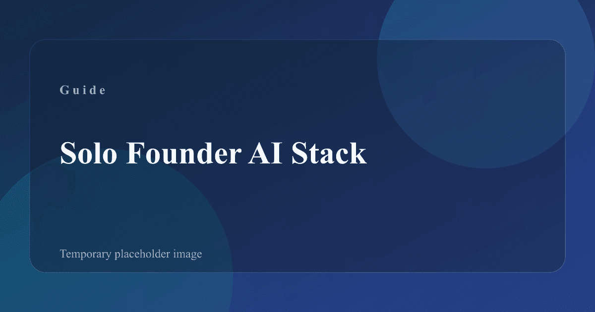 Lean solo founder stack diagram