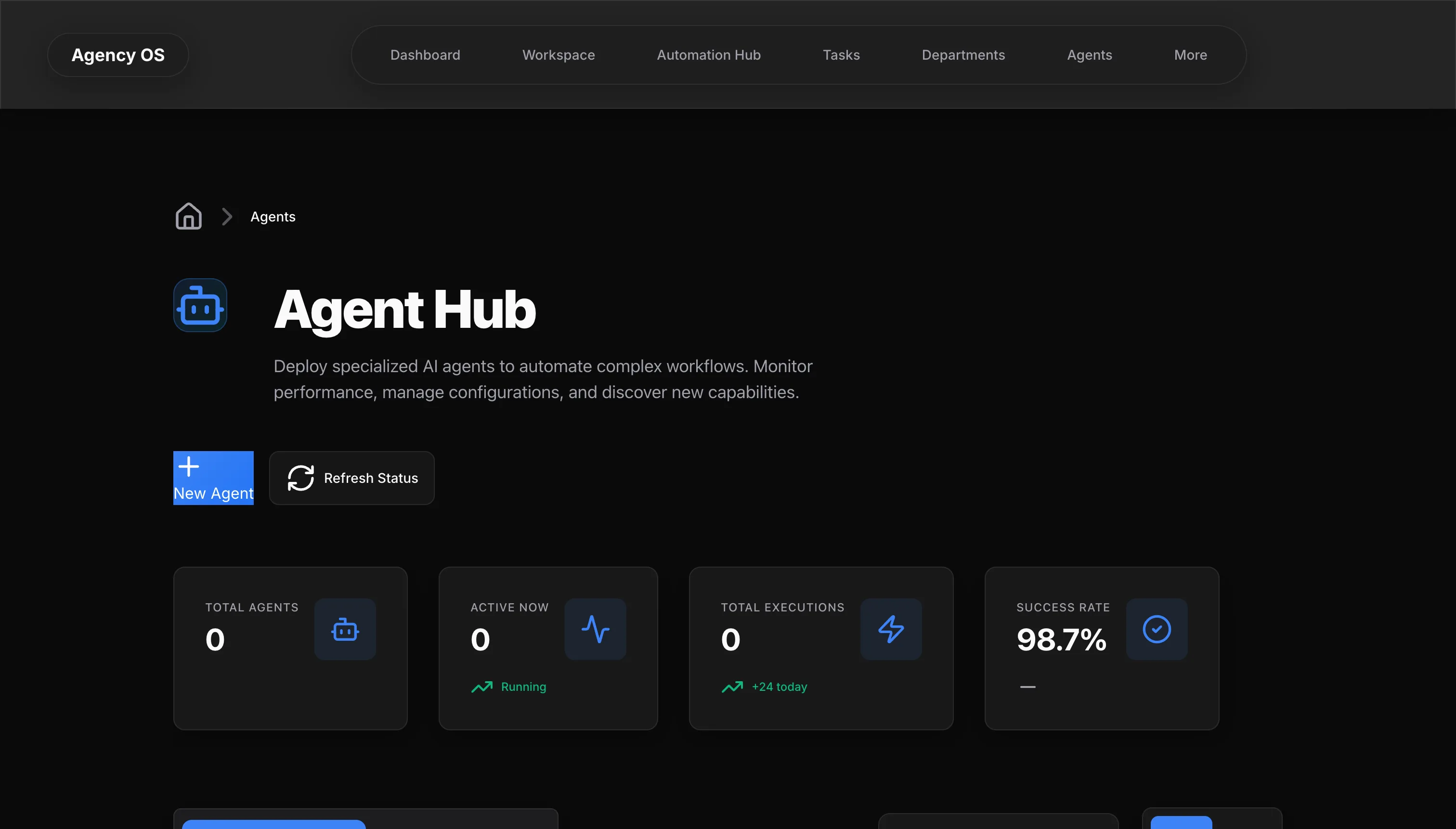 Agencyos Agents Page Redesign