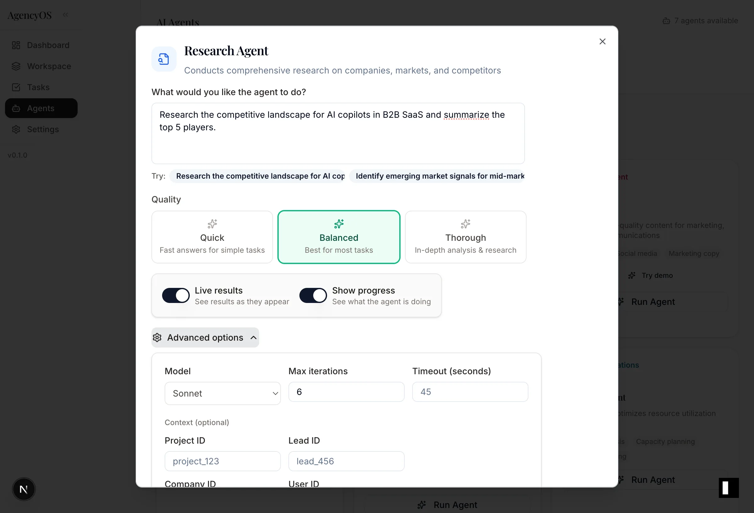 Agencyos Agents Ux Improvements