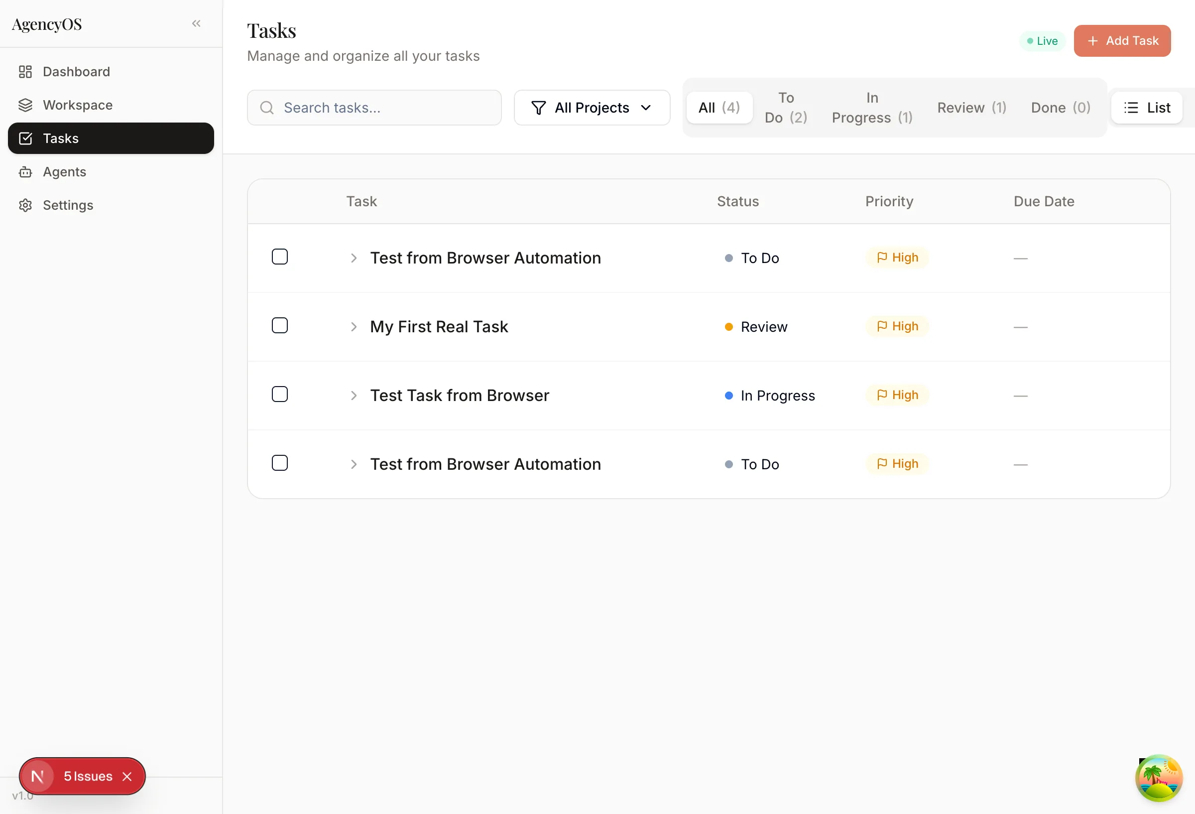 Agencyos Design System Tasks