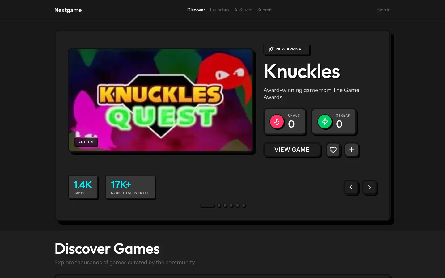 Nextgame Nextgame Discover Page V2