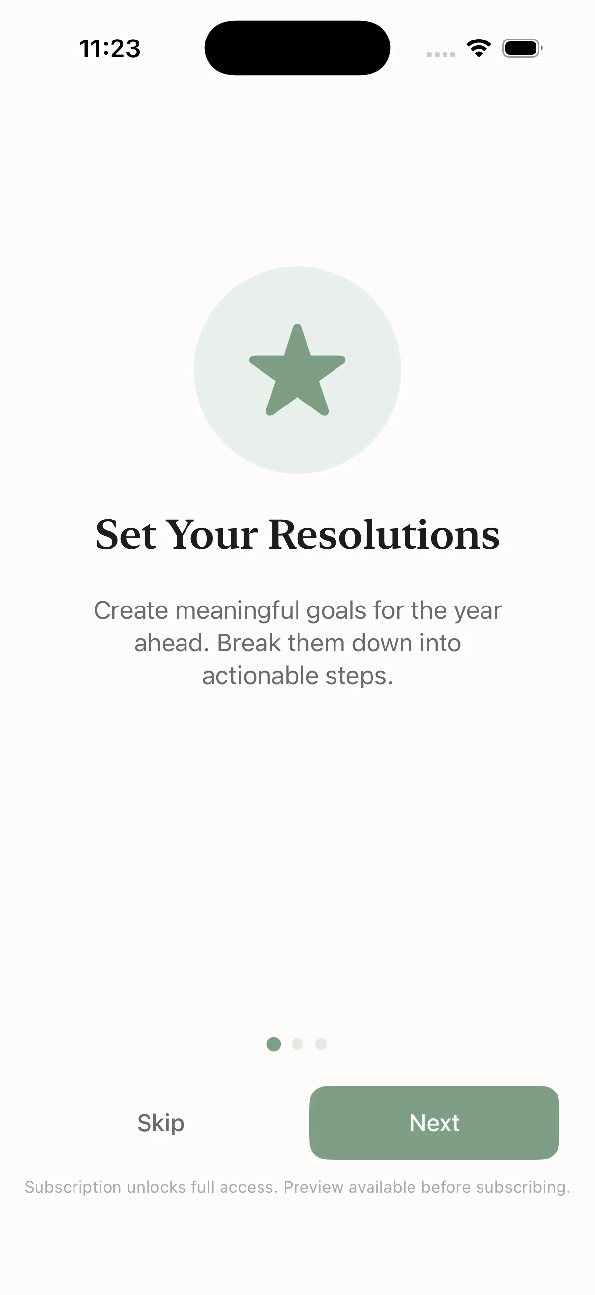 Resolution Tracker Resolution Tracker 20 App Screen 1