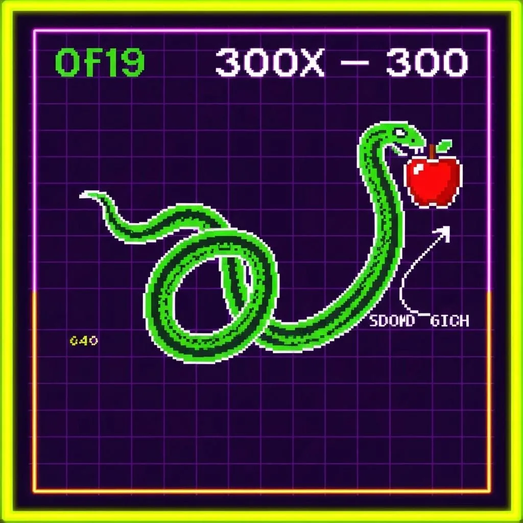 Retrosnake Retro Snake Game Colorful Neon
