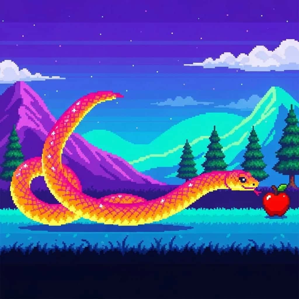 Retrosnake Retro Snake Game Colorful
