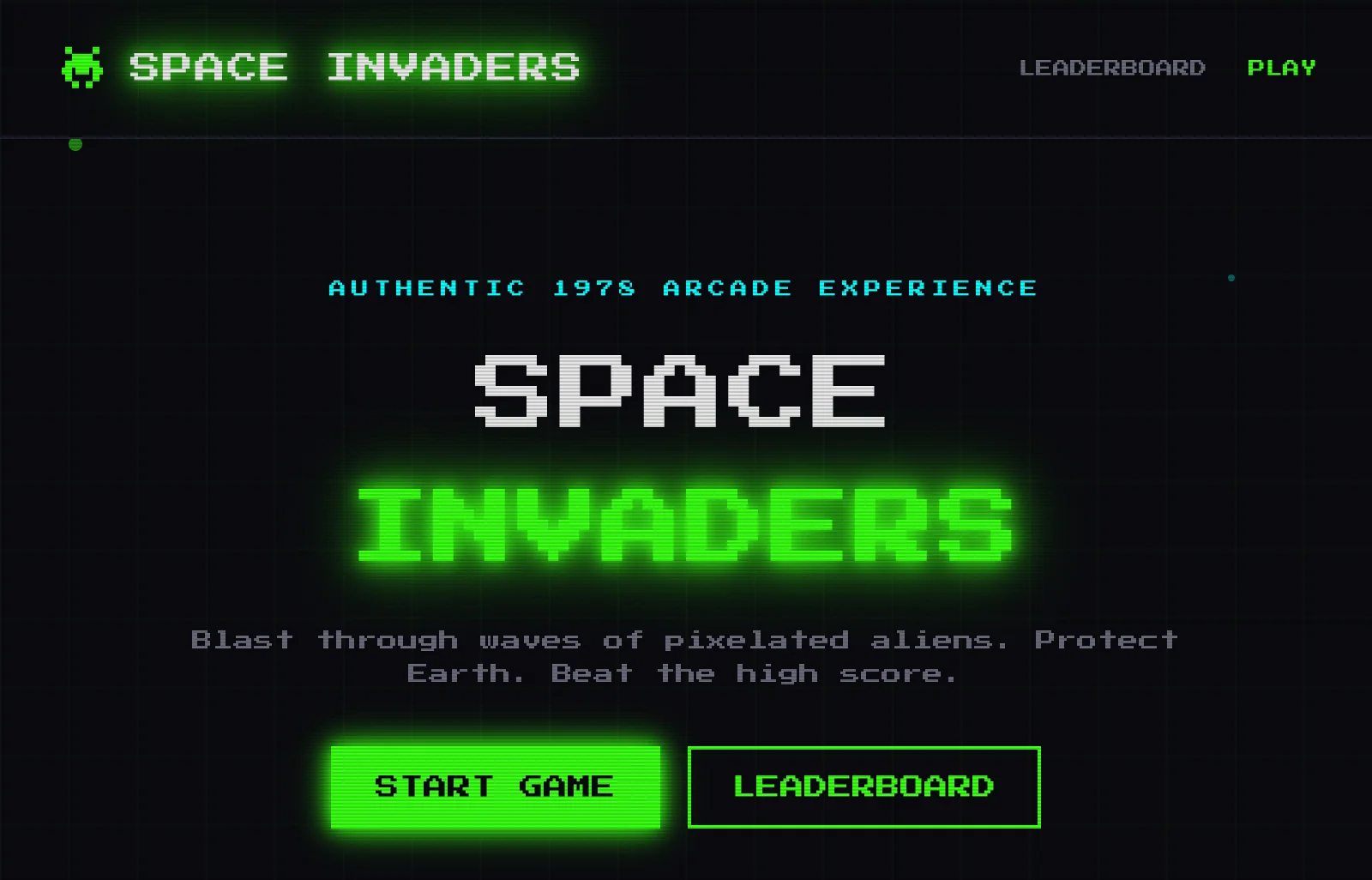 Space Invaders Homepage Desktop 2026 01