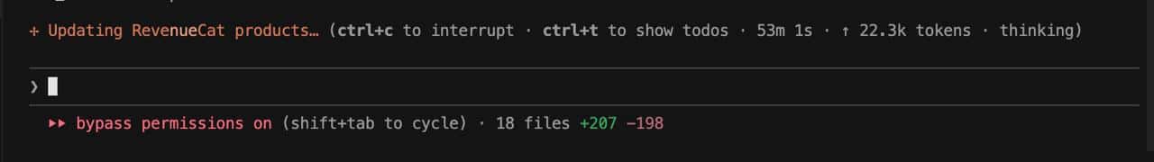 Drafts Revenuecat Terminal Confirmation