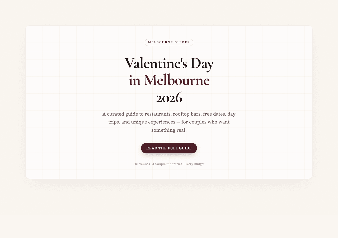 Valentine's Guide Melbourne screenshot