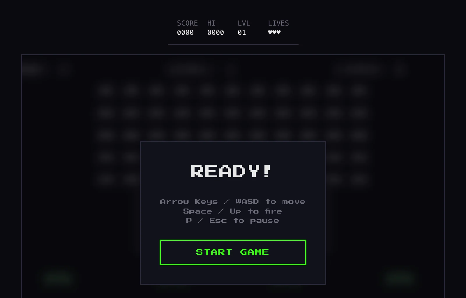 Space Invaders Gameplay Desktop 2026 01