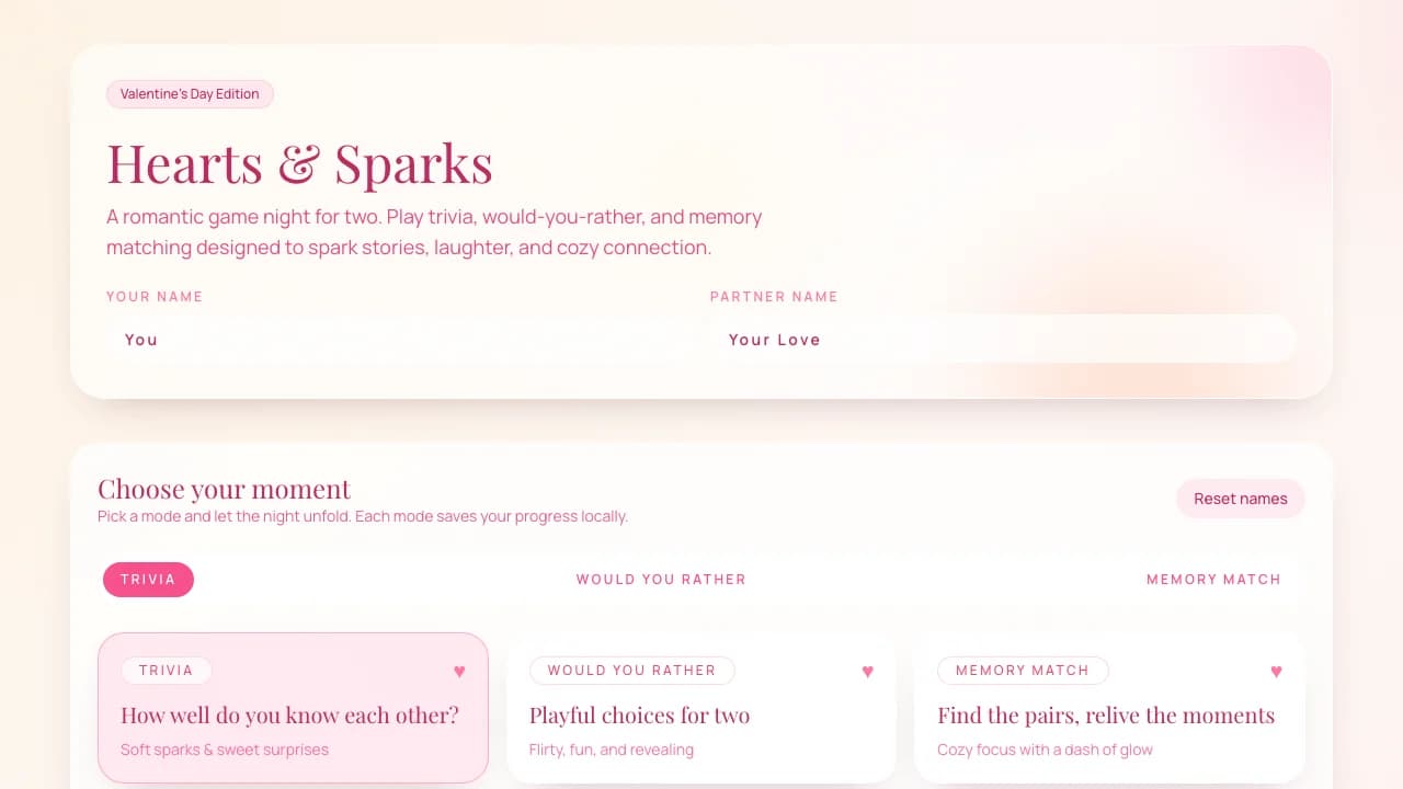 Couples Game hero image