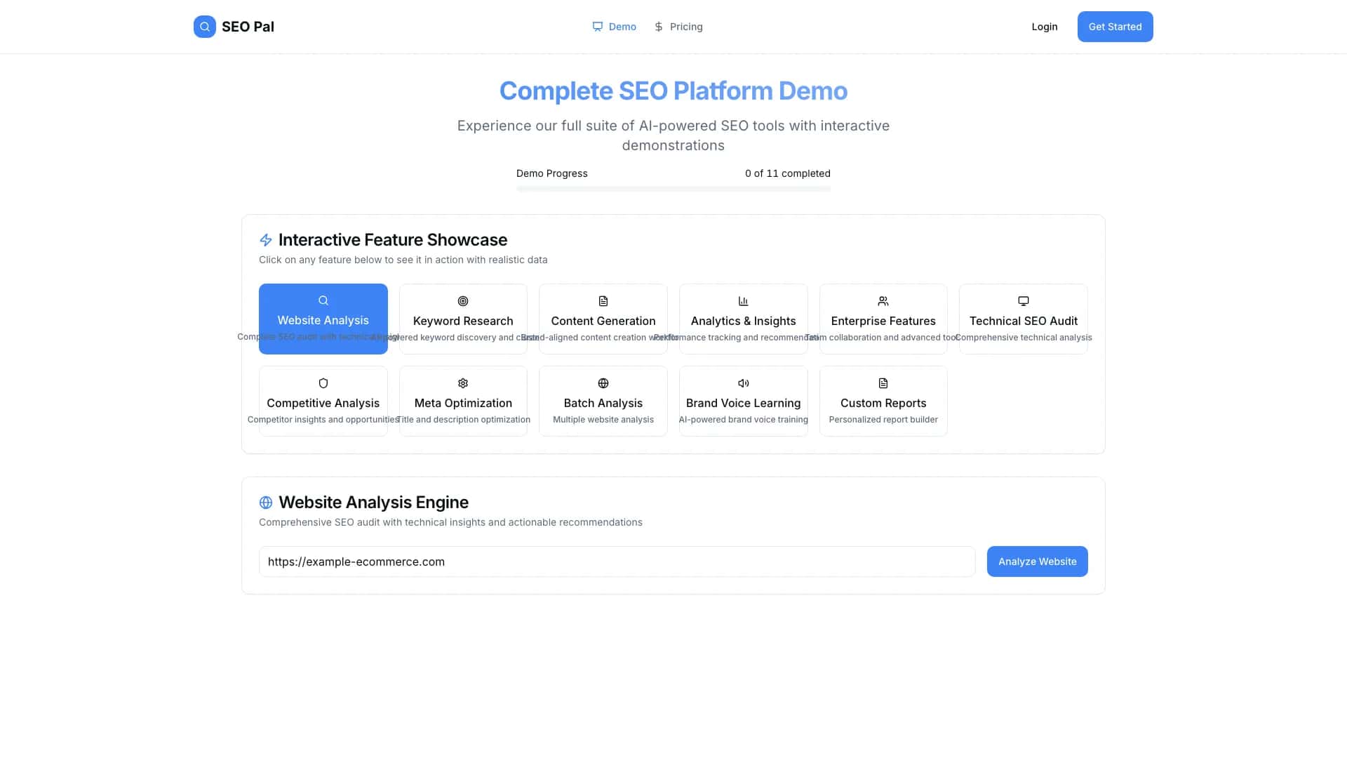 Seopal Seopal Demo Features