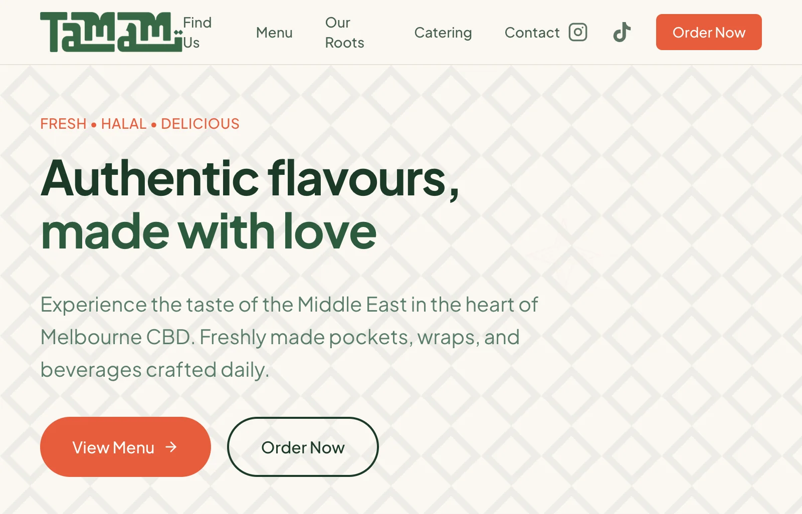 Tamam Cafe hero image