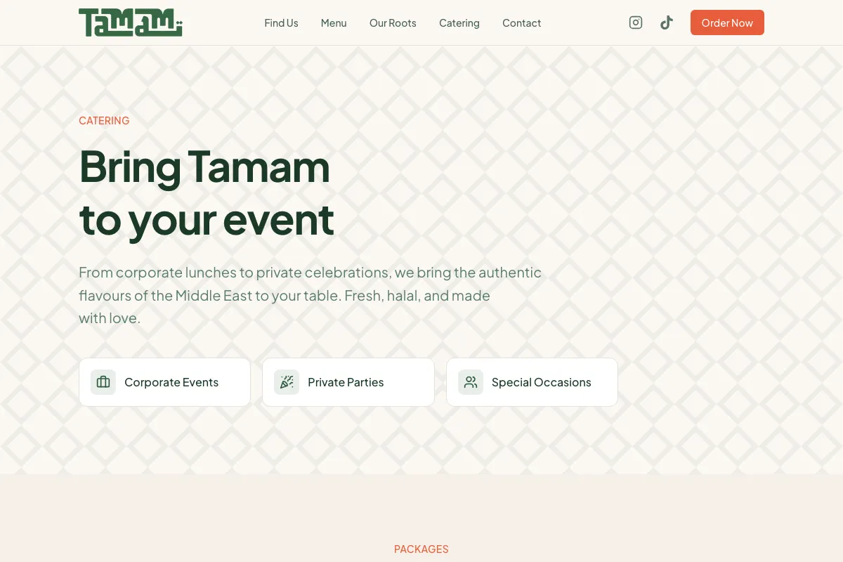 Tamam Cafe Tamam Catering