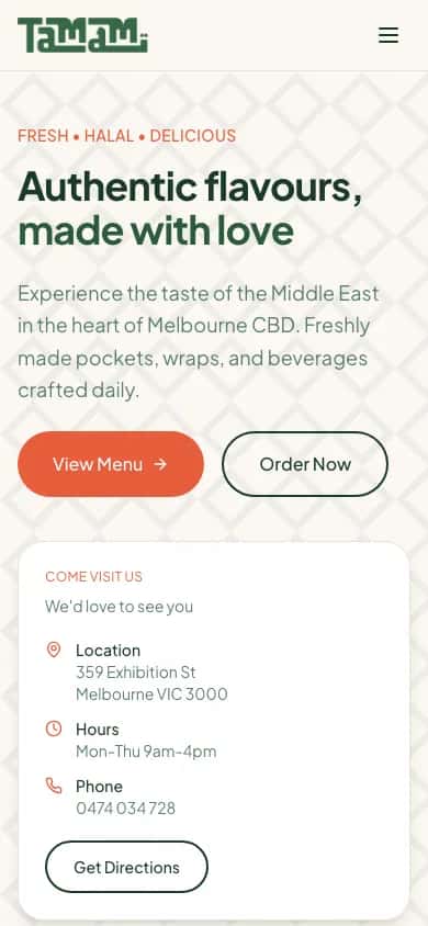 Tamam Cafe Tamam Mobile