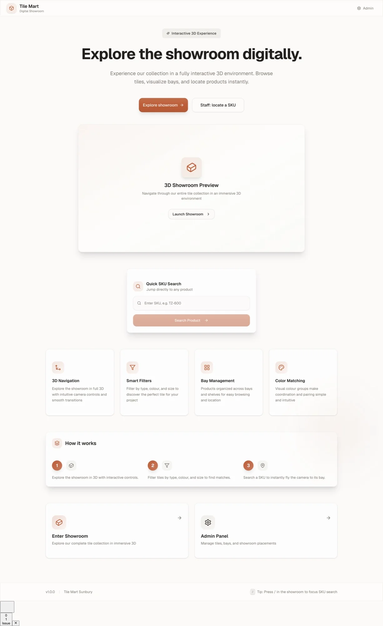 3D Showroom hero image