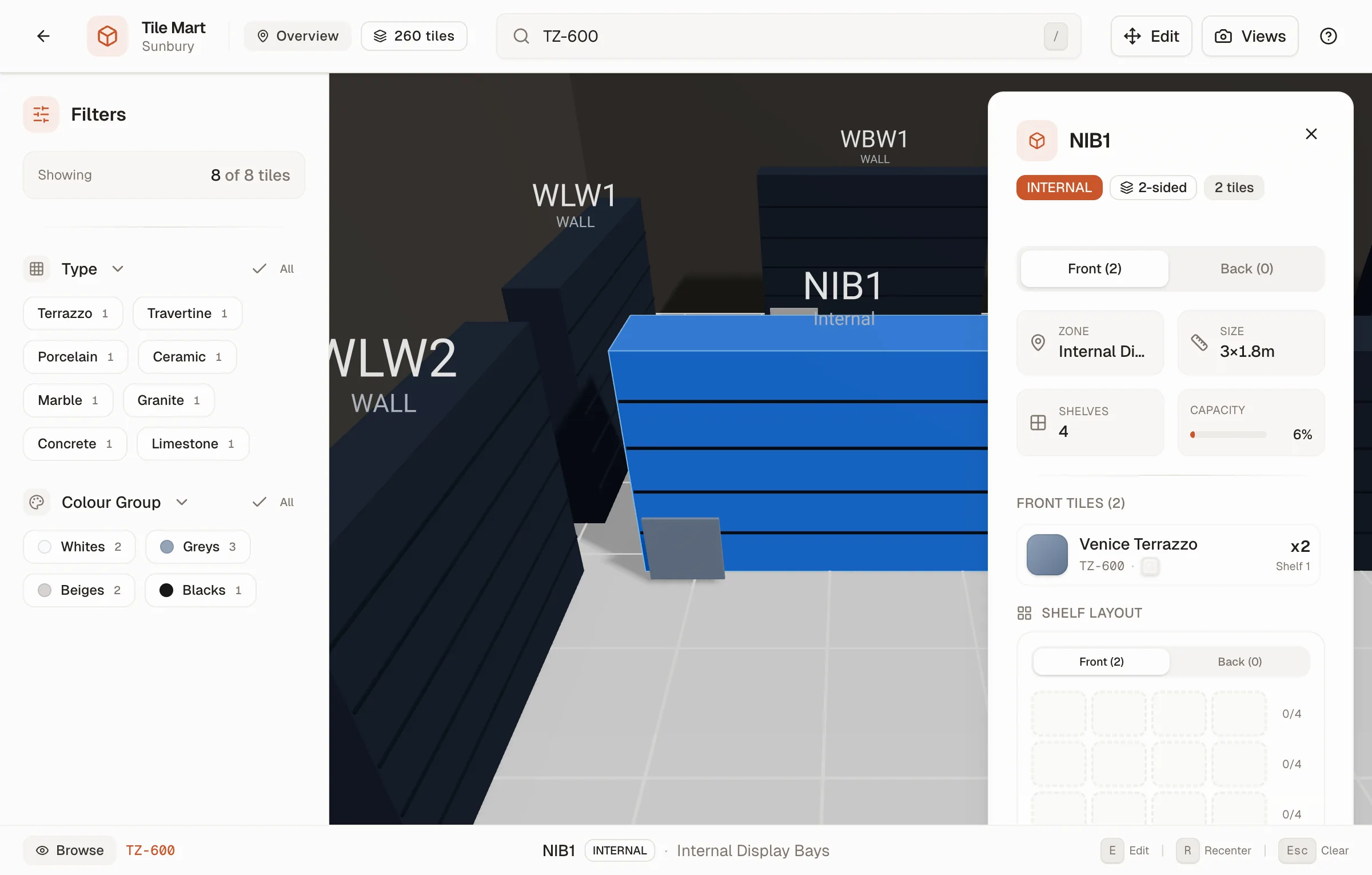 Tilemart Showroom Showroom With Bay Details