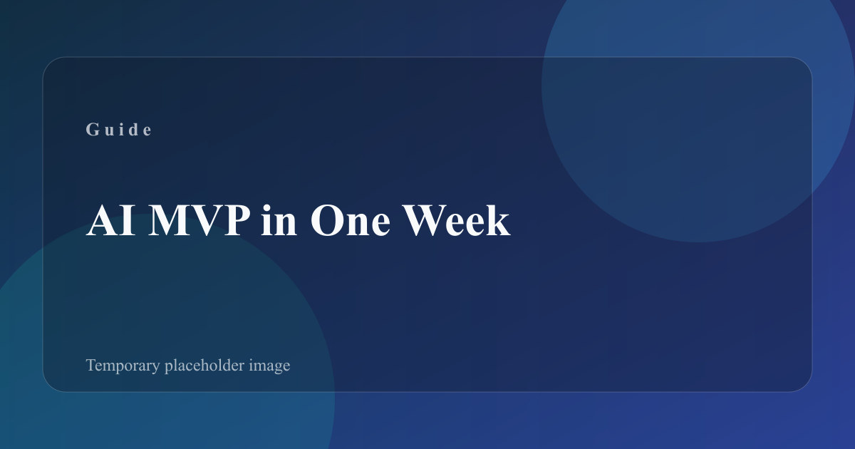 Seven-day MVP plan on a sticky-note wall