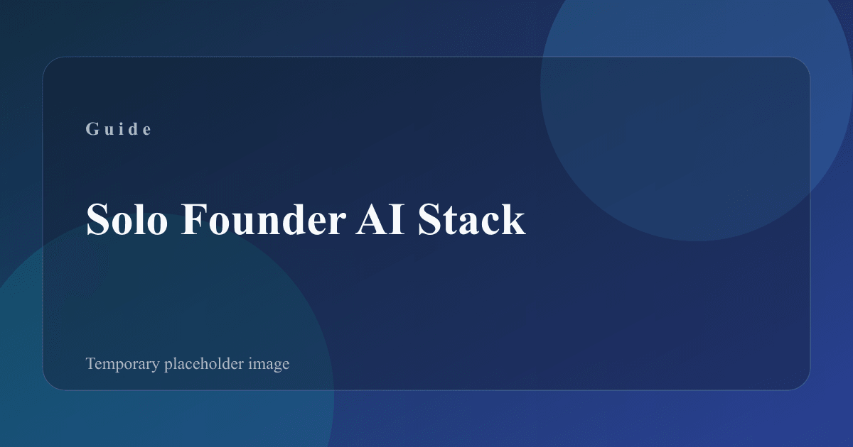 Lean solo founder stack diagram